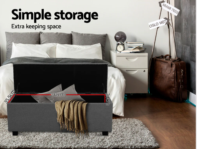 Ottoman storage units, living room storage, bedroom storage