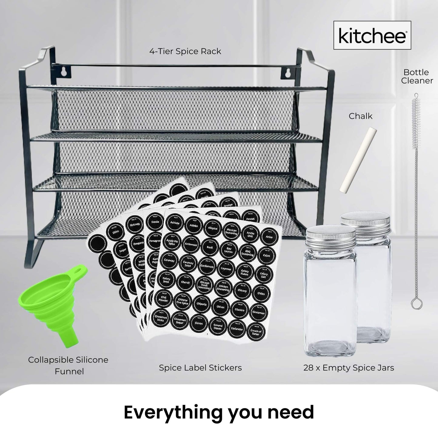4 Tier Metal Spice Rack