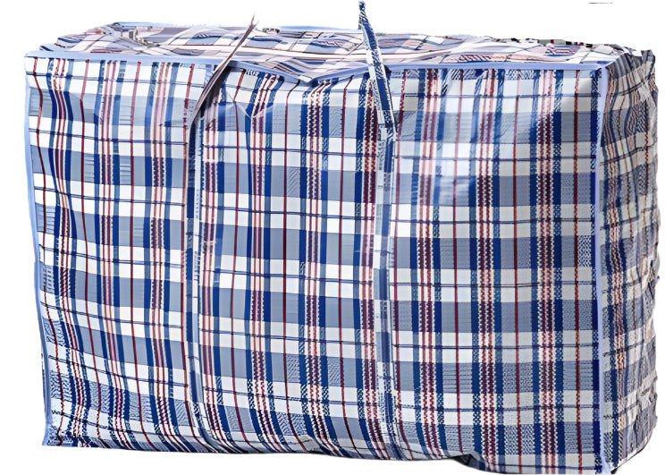 1x Large Stripe Bag Packing Storage Strip Zip Shopping Travel Check House Moving 78cm x 90cm x 25cm