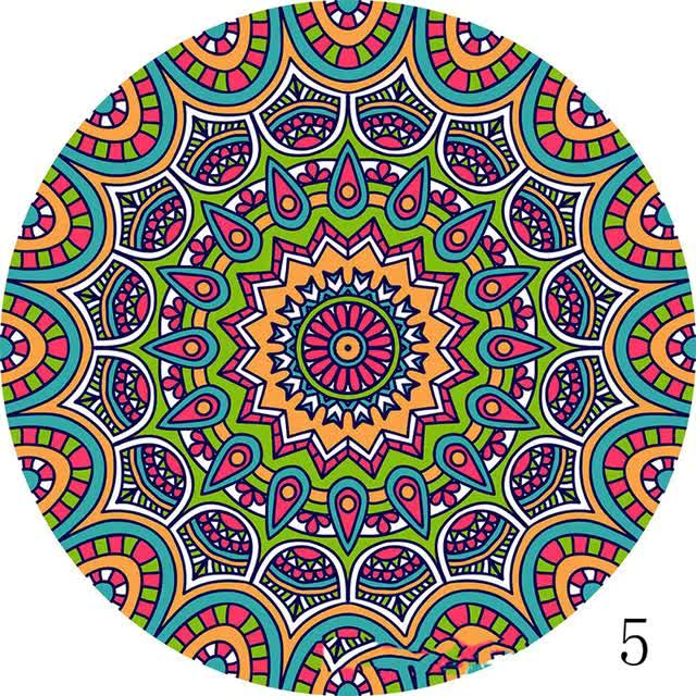 Ceramic Drink Coasters Set of 6 Mandala
