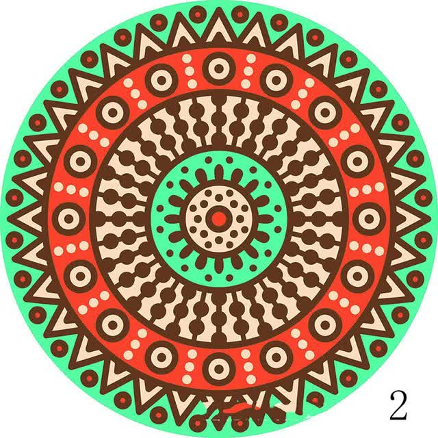 Ceramic Drink Coasters Set of 6 Mandala