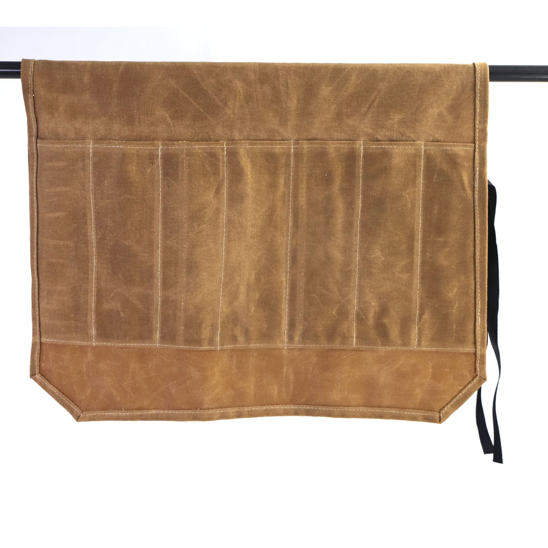 Durable Waxed Canvas Knife Roll Bag - Portable Chef Tool Organizer