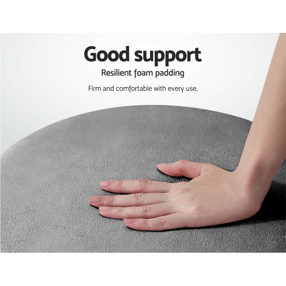 Ottoman Foot Stool Velvet - Grey