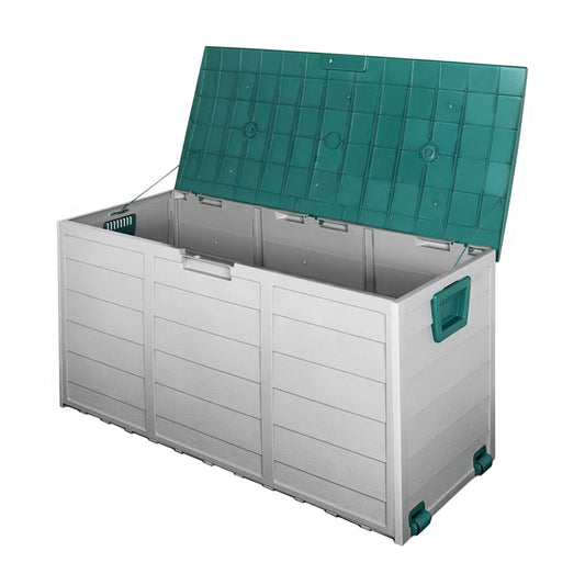 Outdoor Storage Box 290L - Green/Grey Storage Nook