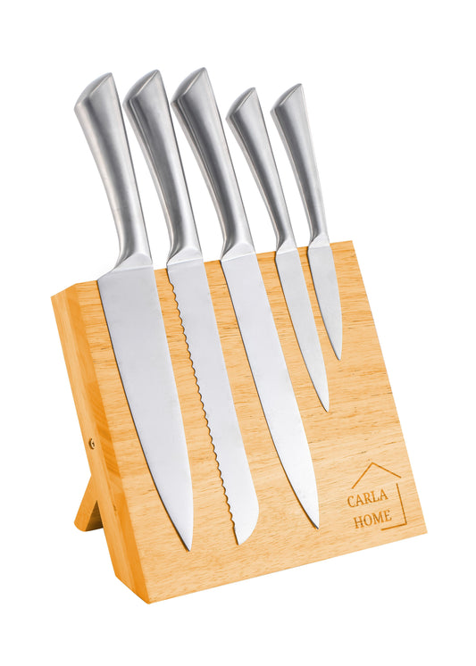 Natural Bamboo Magnetic Knife Block Holder