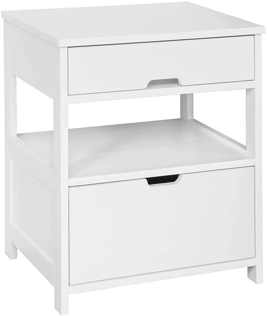 bedroom storage, bedside table, storage nook