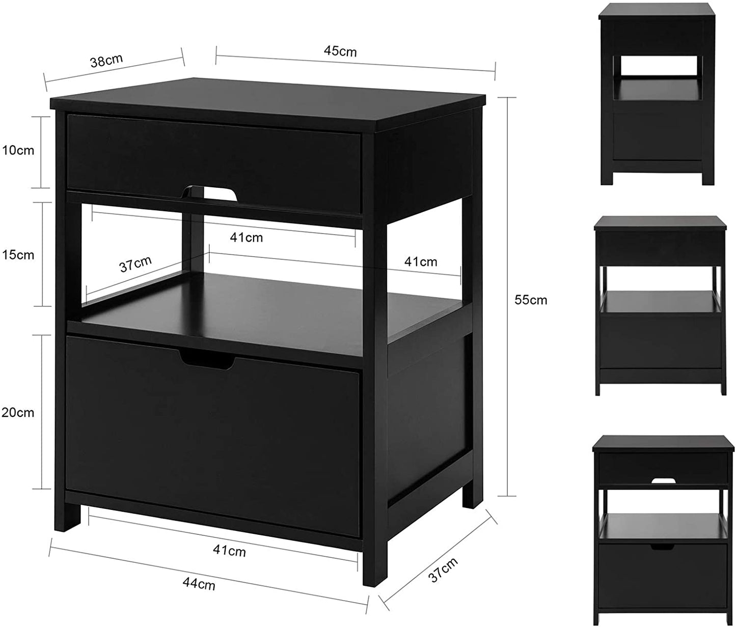 bedroom storage, bedside table, storage nook