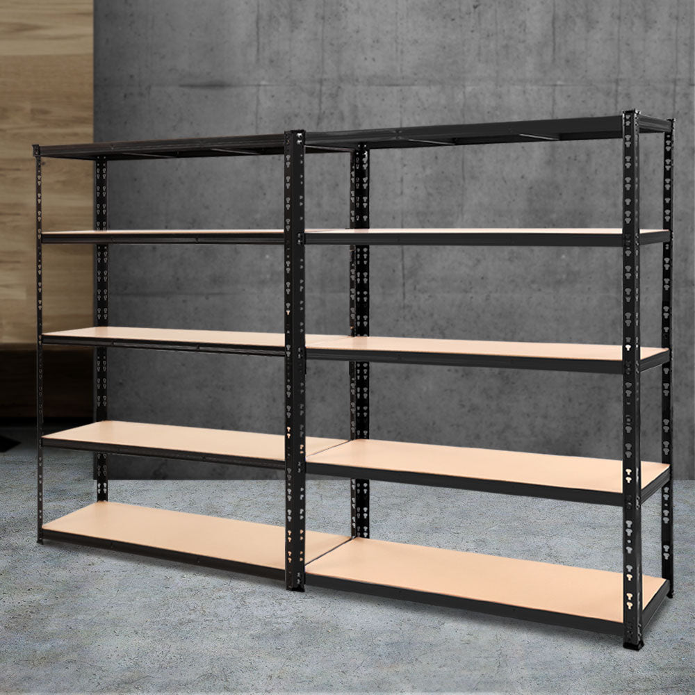 Garage Shelving Warehouse Rack  2.4MX1.8M Pallet Racking Storage Steel Black